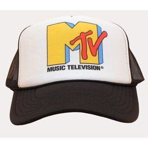 MTV Trucker Hat Mesh Hat New Adjustable Hat Music Television Retro Hat